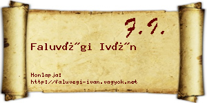 Faluvégi Iván névjegykártya